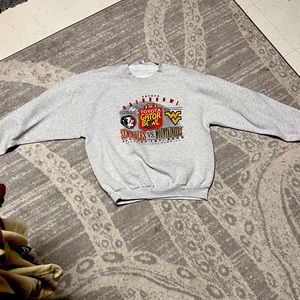 Vintage Florida State, West Virginia, Gatorbowl gray crew neck.